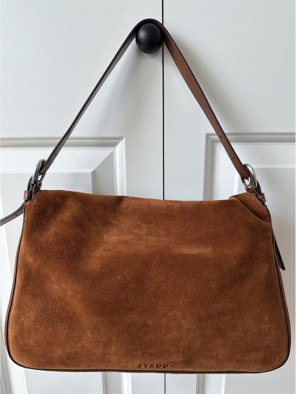 STAUD Harlow Medium Bag Tabac Suede - Picture 6 of 9